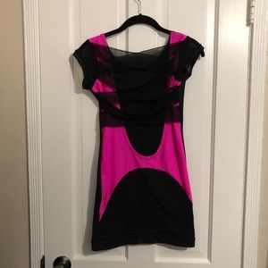 Quantum black and pink club dress